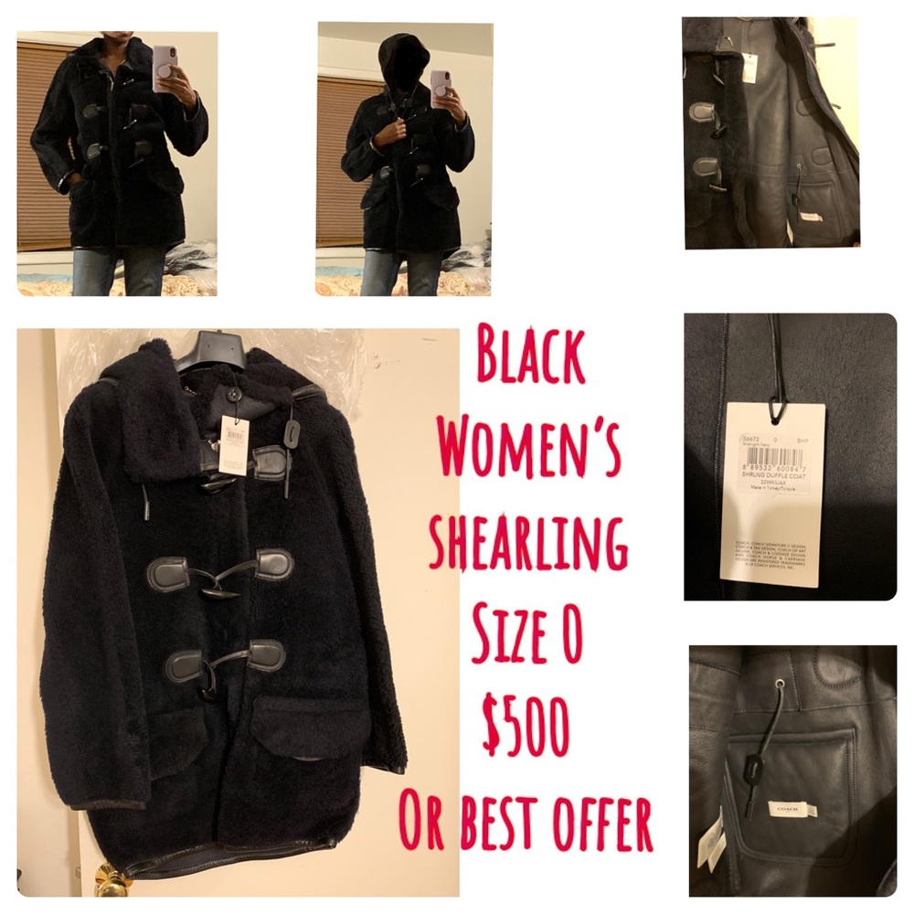 Black Women’s Coach shearling size 0.